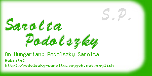 sarolta podolszky business card